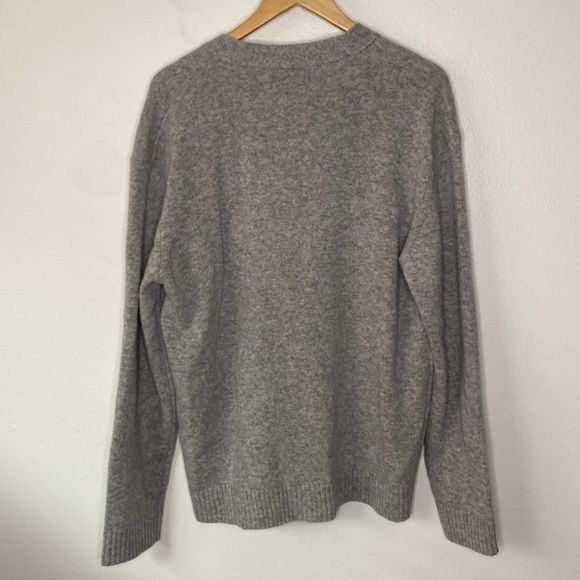 NN07 no nationality Bjorn 100% Wool Cardigan gray Italian yarn XXL - Picture 8 of 8